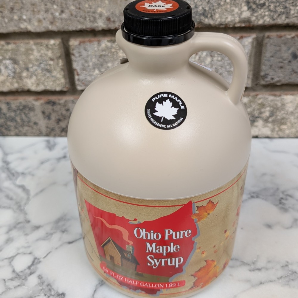 Pure Ohio Maple Syrup - Half Gallon (64oz/1.89L)